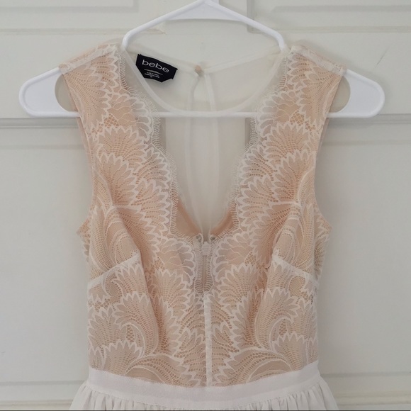 Bebe pale pink lace and tule dress! - Picture 1 of 4